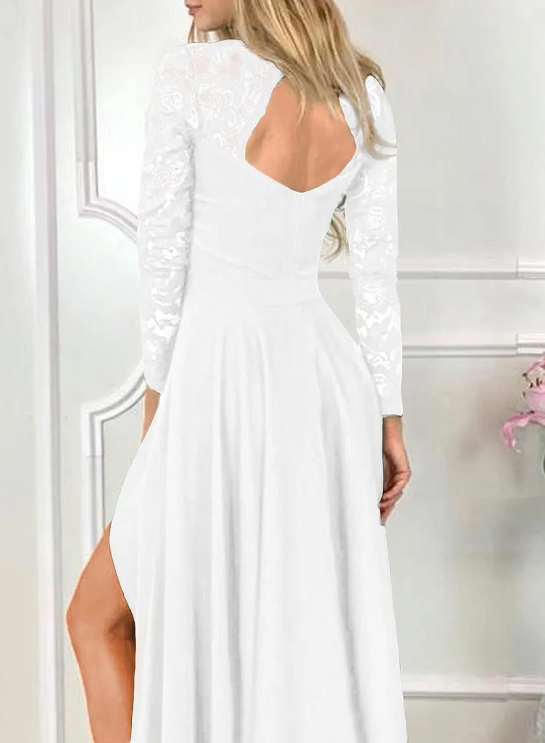 Elegant Women's Fashion Sexy High Low Asymmetric Prom Cocktail Party Evening Dress