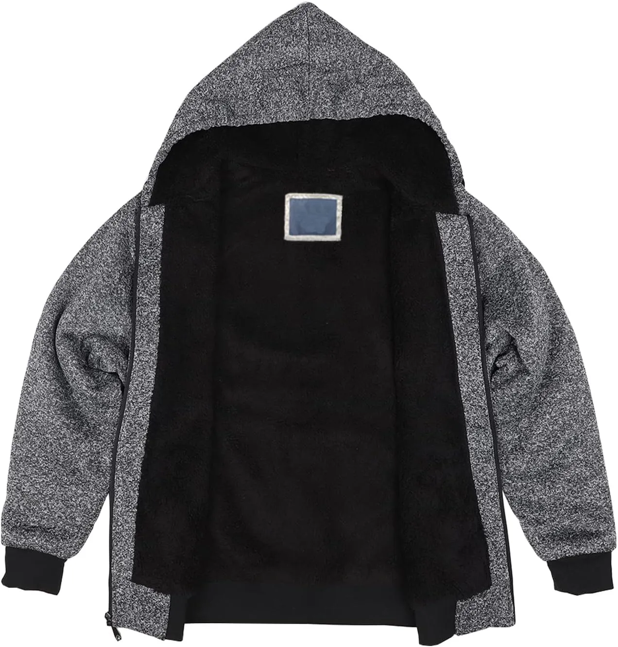 Gary Com Heavyweight Sherpa Hoodies for Men, Thick Fleece Lined Full Zip Up Winter Warm Sweatshirts Work Jackets