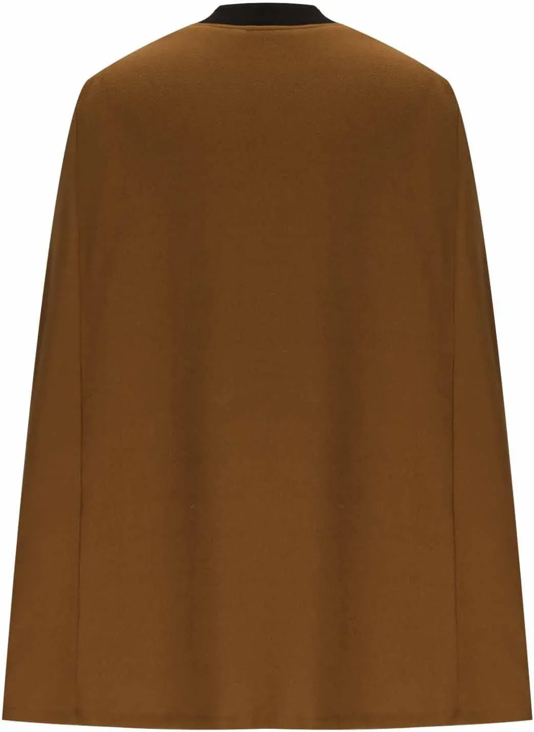 HGps8w Women's Elegant Cloak Wool-Blend Cape Coat Winter Trench Coat Open Front Poncho Batwing Poncho Cardigans
