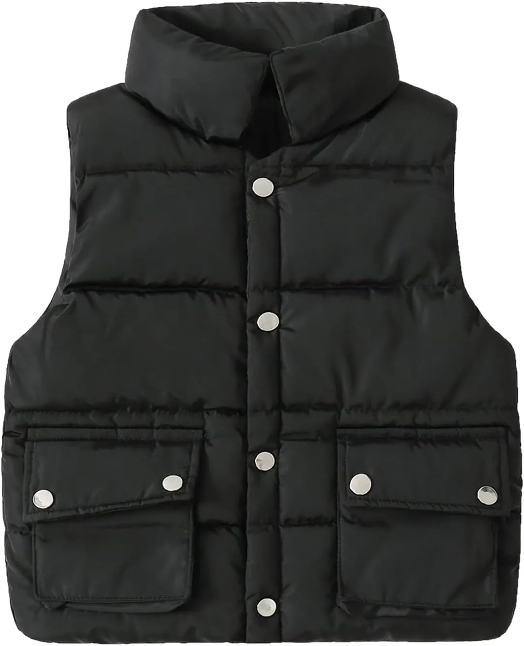 Kids Boys Girls Sleeveless Puffer Jacket Windproof Vest Zipper Thicken Warm Outerwear Winter Padded Waistcoat Vest