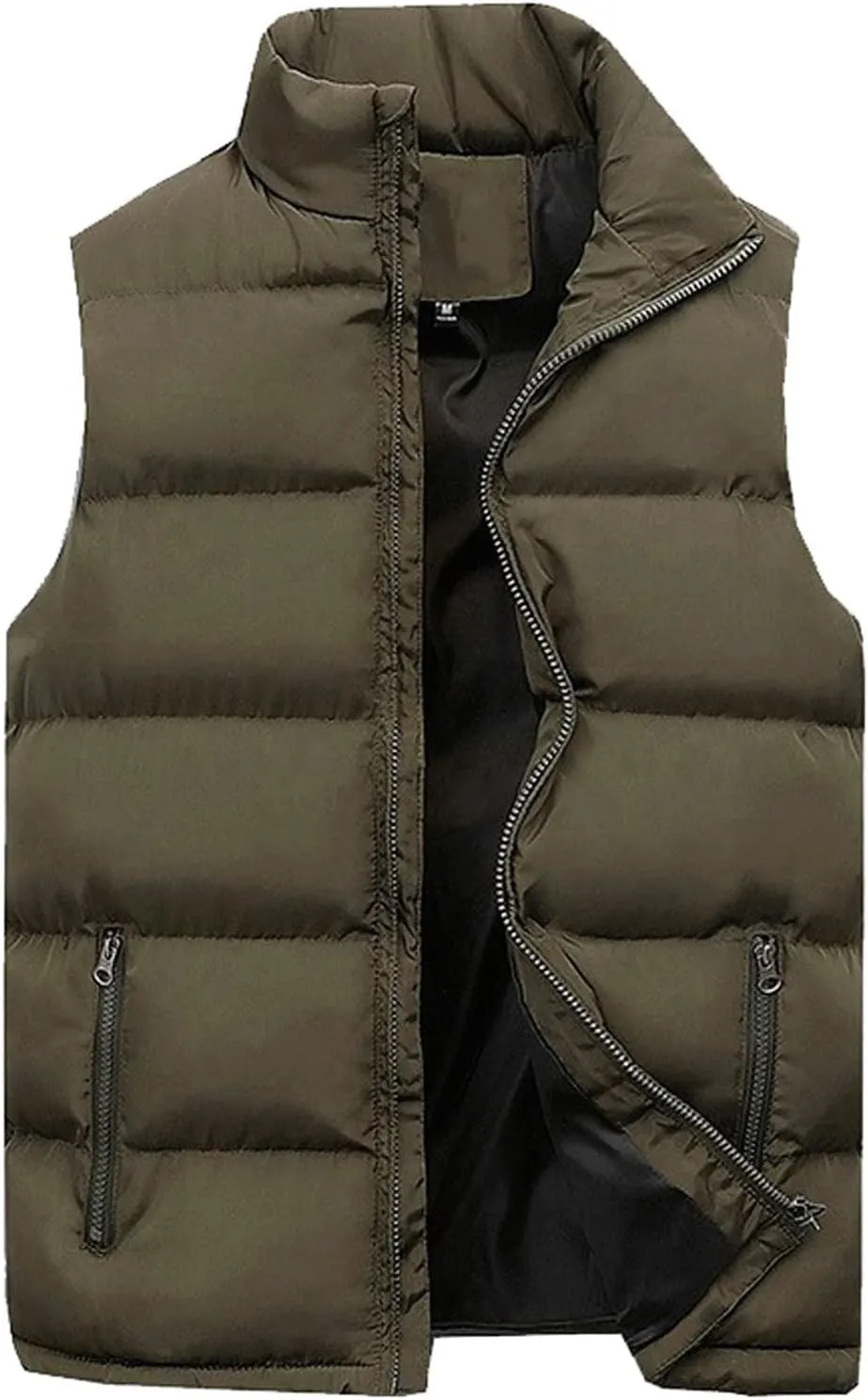 Men Winter Coat Thick Quilted Puffer Jacket Outdoor Ski Jacket Stand Collar Down Jacket Lightweight Packable Puffer Jacket