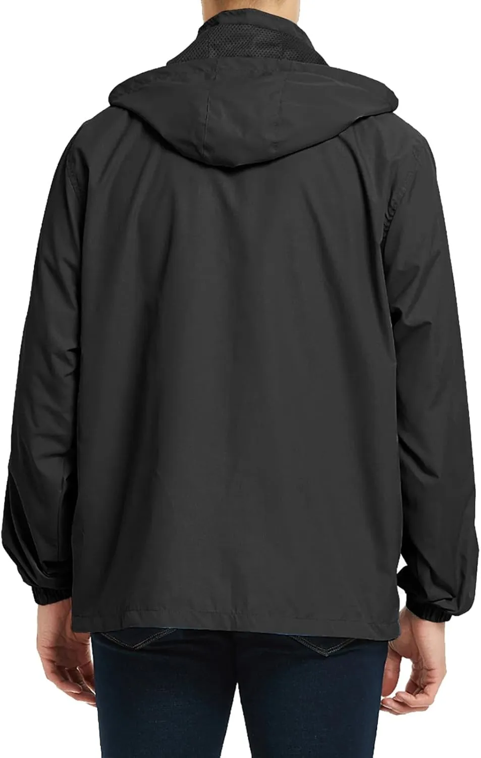 Mens Lightweight Jackets Windbreaker Waterproof Rain Jacket Casual Hiking Travel Raincoat Oversized Outdoor Packable