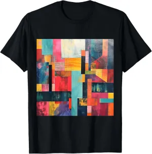 modern abstract pattern art design, Boho Abstract Geometric T-Shirt