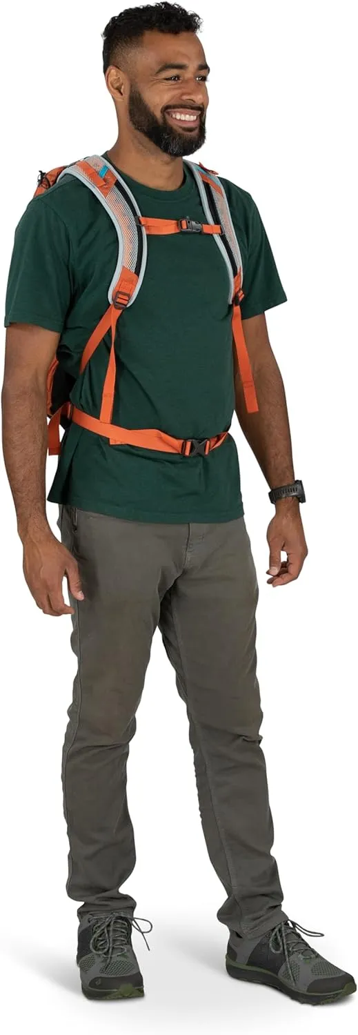 Osprey Hikelite 18L Unisex Hiking Backpack, 18 Koi Orange/Blue Venture, One Size