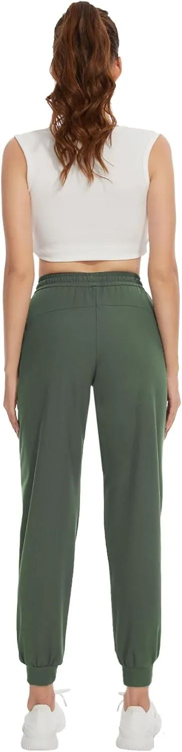 SEVEGO Women's 30"/32"/34"/36" Tall Inseam Joggers Lightweight Sweatpants Zipper Pockets Athletic Workout Lounge Pants