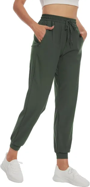 SEVEGO Women's 30"/32"/34"/36" Tall Inseam Joggers Lightweight Sweatpants Zipper Pockets Athletic Workout Lounge Pants