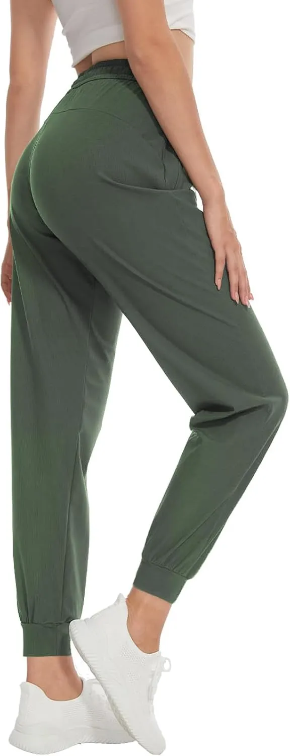 SEVEGO Women's 30"/32"/34"/36" Tall Inseam Joggers Lightweight Sweatpants Zipper Pockets Athletic Workout Lounge Pants