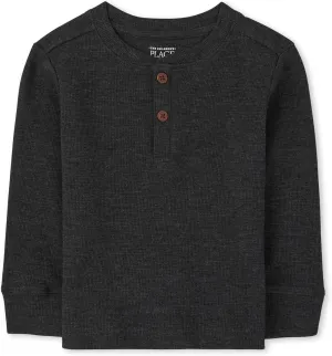 The Children's Place Baby Toddler Boys Long Sleeve Thermal Henley Top